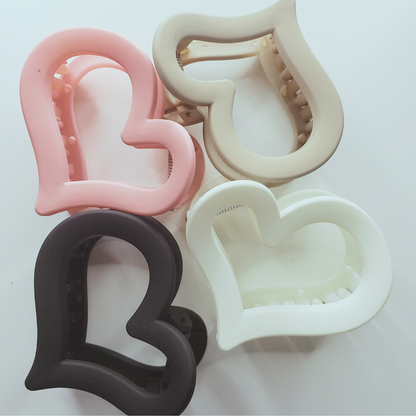 Heart Claw Clips - Package of 4 Units